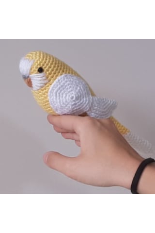 Amigurumi Kuş Oyuncak Muhabbet Kuşu Sarı