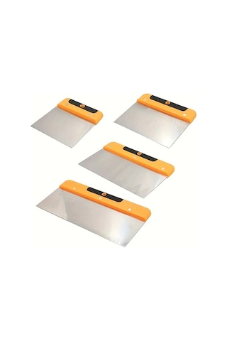 Willowhaven Sarı 4lü Dıy Alet Seti: Paslanmaz Çelik Macun Spatulası Ve Duvar Kağıdı Kazıyıcı