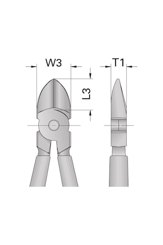 Gedore 8314-125 Jc İsveç Modeli Yan Keski 125 MM
