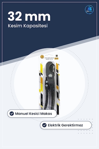 Pprc Boru Makası Manuel 32 Mm Kesici Makas Banyo Tesisat Hassas K
