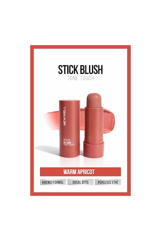 New Well Stick Blush Tone Touch Warm Apricot 01 Stick Allık 0
