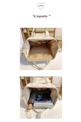 Hafif Seyahat Sırt Çantası Anne Çantası-siyah Siyah