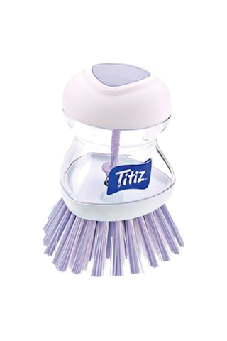 Titiz TP-110 Deterjan Hazneli Bulaşık Fırçası Çok Renkli