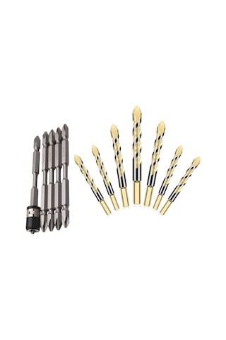 Ccgloball S2 Tornavida Ucu Seti 100mm Çapraz Güçlü Manyetik Sürücü Çelik Matkap Ucu Seti Çift Uçlu Hex Shank İle 7 Parça