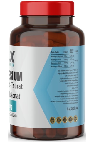 Flx Magnezyum Bisglisinat Malat Taurat Glukonat 400 Mg 60 Tablet