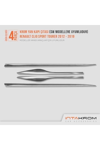 intakrom Renault Clio 4 Sporttourer Krom Yan Kapı Çıtası 2012-2021 N11.2498