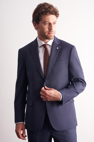 İmza Lacivert Mono Yaka Kendinden Desenli Esnek Bel 4 Drop Comfort Fit Takım Elbise 1001255169 Lacivert