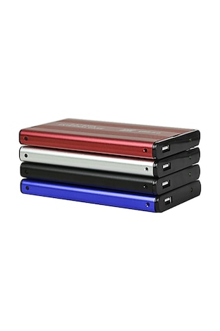 Jeemson 2.5 İnç Sata Usb2.0 Taşınabilir Disk Kutusu, Alüminyum Kasa, 480mbps Hız, Windows/mac Uyumlu, Siyah