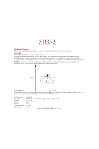 Eray Aydınlatma 5100-3 Krom Led Avize