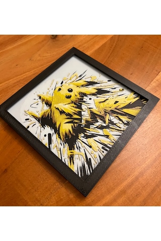 Pikachu 3d Baskı Tablo Çerceve