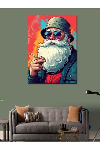 Kanvas Tablo Modern Tarzda Sakallı Adam Figürü 70cmx100cm