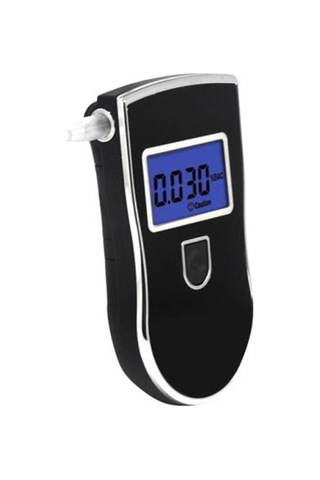 Konesam Taşınabilir Solunum Alkollü Testeri - Mavi Işıklı Ekranlı, Üç Ölçüm Birimi, 20 Değiştirilebilir Ağızlık Ve Kol Çantasıyla Siyah