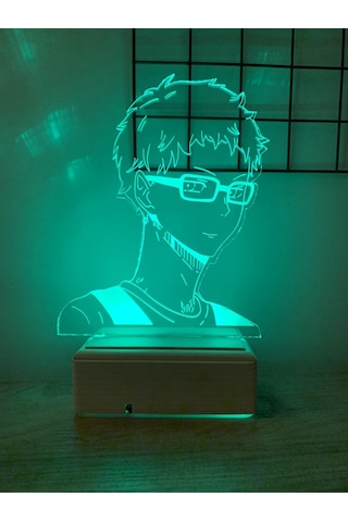 Haikyuu Kei Tsukishima 16 Renk Gece Lambası