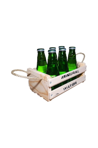 Doğal Ahşap Maden suyu soda Kasası Mini Çok Amaçlı Ahşap Kasa