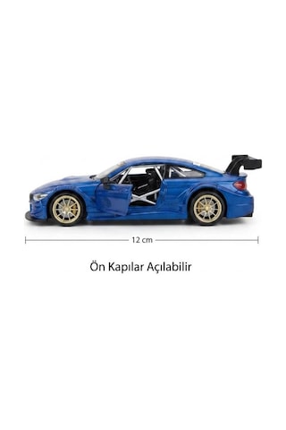 Hobbiez Lisanslı Bmw M4 Kapıları Açılabilir Model Diecast 1.36 Ölçek Metal Model Araç Mavi