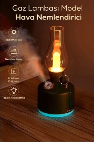 Gaz Lambası Tasarımlı Hava Nemlendirici Gosterildigi Gibi