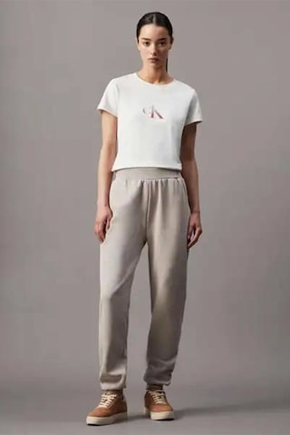 Raısed Embroıdery Ck Jog Pant Beyaz