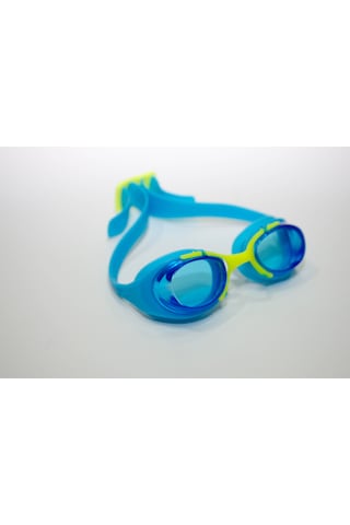 Çocuk Yüzücü Gözlüğü - S Boy - Mavi / Sarı Nabaiji Meridyendukkan Beyaz