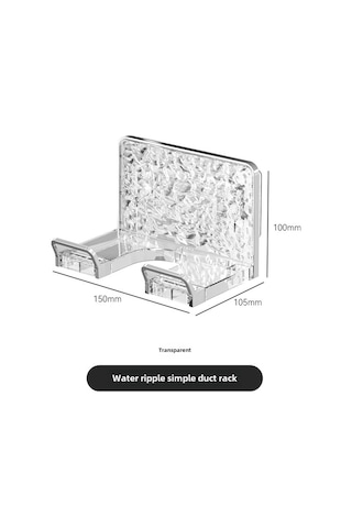 Springsun Banyo Fön Makinesi Rafları - Deliksiz Duvar Takımı Plastik Organizer, Fön Ve Havlu Kurutma İçin Fonksiyonel Hafif Tasarım Şeffaf Gümüş Diğer