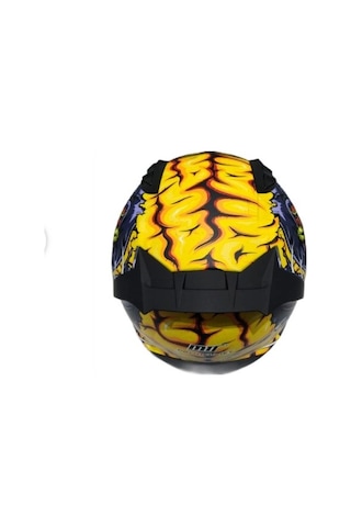 Mts Pro 801 Zombi Kask Mat Mavi - Turuncu