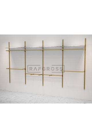 Mağaza Raf Sistemi, Askılık Sistemi, Butik, Mağaza Stand,245 Gold - Mermer