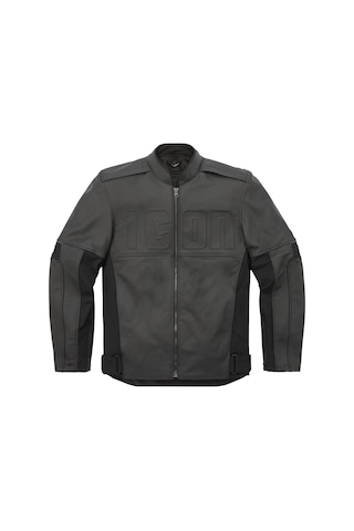 Icon Motorhead 3 Korumalı Deri Motosiklet Montu Siyah