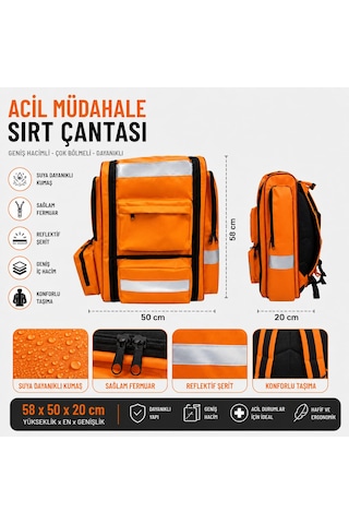 Acil Müdahale Sırt Çantası İlk Yardım Travma Çantası