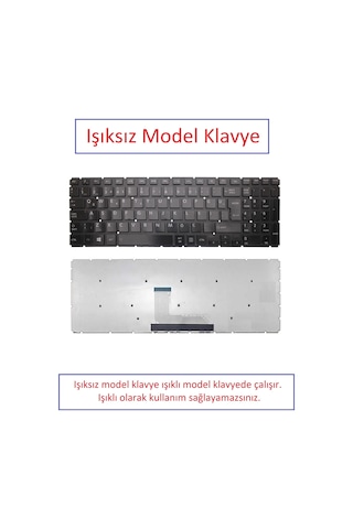 Siyah-ışıksız, Notebook Klavye - Toshiba Satellite S50-b-13h Muadili İle Uyumlu