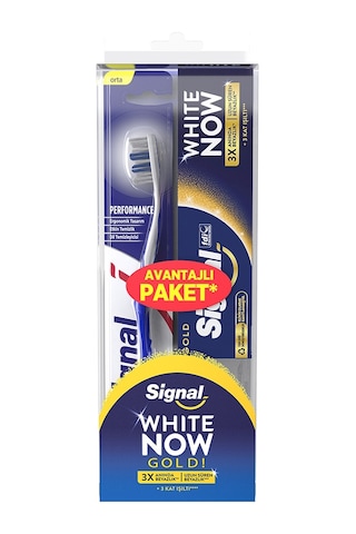 Signal White Now Gold Diş Macunu 75 ML + Performans Diş Fırçası