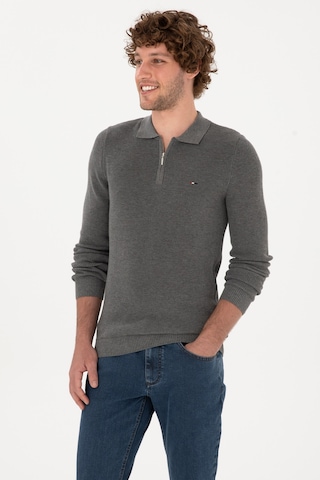 U.S. Polo Assn. U.s. Polo Assn. Erkek Gri Melanj Kazak /triko 50313685-vr086