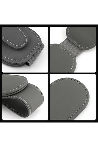 Jeemson Araç Güneş Gözlüğü Tutucu Kırmızı Pu Deri Araç İçin Gözlük Depolama Ve Fatura Tutucu