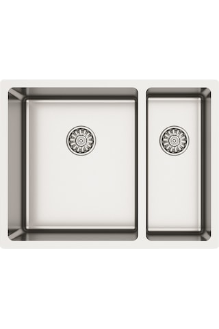 Viviano 1.5 Göz 44 x 58 CM El Yapımı Paslanmaz Çelik Eviye 4458R
