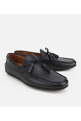 Hotiç Erkek Deri Siyah Püskül Dikiş Detaylı Klasik Loafer 02ayh324900a100 02ayh324900a100