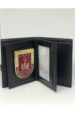 Kara Kuvvetleri Rozetli Erkek Cüzdan Hakiki Deri Tc014