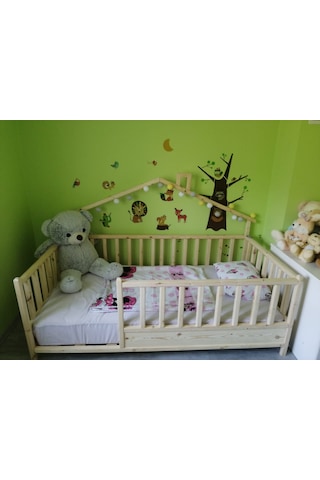 Babykinder Baby Kinder Back Roofed Montessori Doğal Bebek Ve Çocuk Karyolası