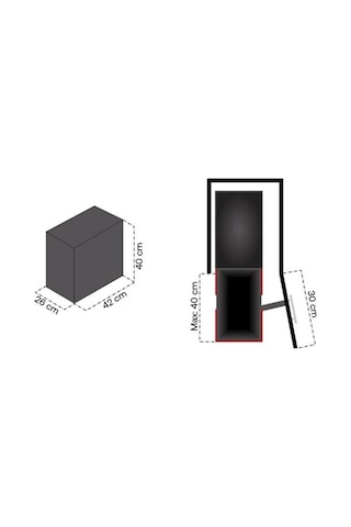 P9155 16 1 Lt. Antrasit Teleskopik Raylı Çöp Kovası Antrasit - Gri