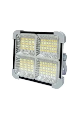 Güneş Enerjili Portatif Led Projektör, 200w Taşınabilir Sokak Aydınlatması Açık Lacivert