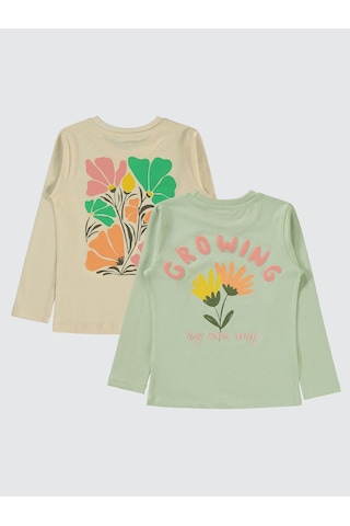 Civil Girls Kız Çocuk 2'li Sweatshirt 5-13 Yaş Yeşil