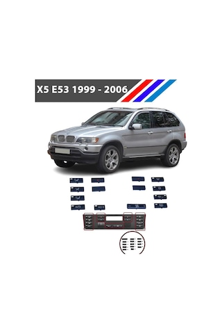 Bmw X5 E 53 Klima Kontrol Düğme Seti 14 Parçalı 1999 2006