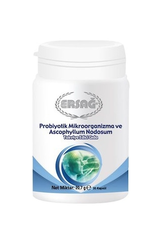 Ersağ Probiyotik Mikroorganizma Ve Ascophyllum Nodosum 30 Kapsül