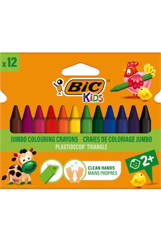 Bic Kids Plastidecor Üçgen Pastel Boya 12'li