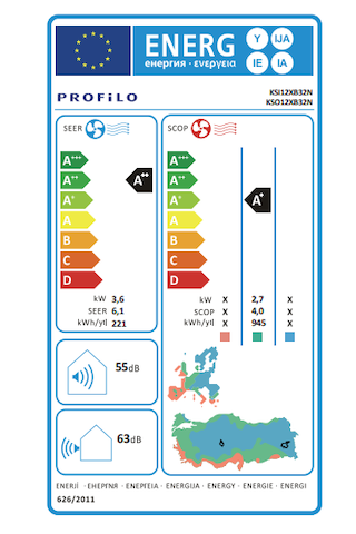 Profilo KSX12XB32N A++ 12000  BTU Inverter Duvar Tipi Klima