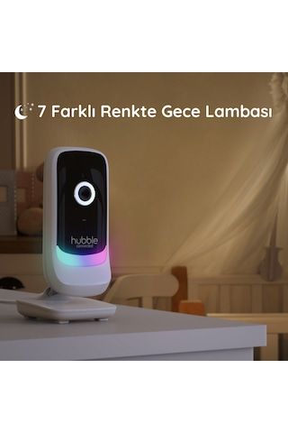 Hubble Nursery View Glow 2.8" Gece Lambalı Dijital Bebek Kamerası