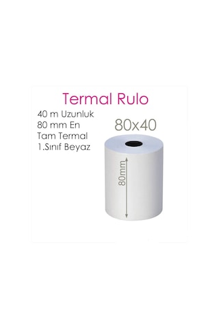 Emba 80 x 40 Termal Adisyon Rulosu 10 Rulo
