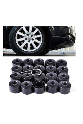Audi Modellerine Uyumlu Bijon Kapağı 16 Adet Normal 4 Adet Şifreli 17mm Bijon Kapağı