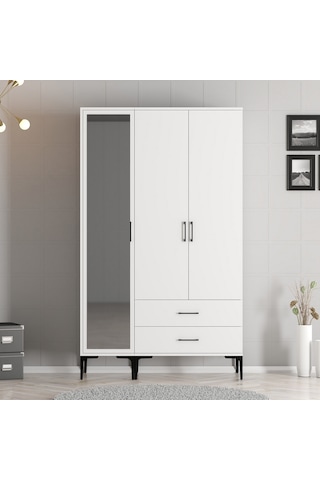Variant Kumsal 3 Kapılı Rt Gardrop - Beyaz / Beyaz