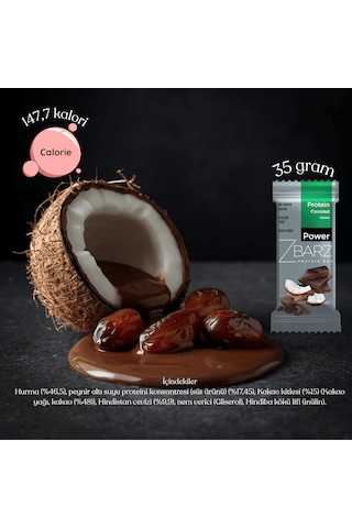 Zbarz Hindistan Cevizli Kakaolu Protein Bar Protein Coconut & Cacao 12 x 35 G