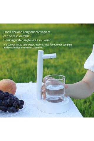 Neevoyu Masaüstü Elektrikli Su Pompa, 4w 1800mah Batarya, Paslanmaz Çelik, Type-c Şarj, Otomatik Su Alma, Soğuk Su, Aw03 Modeli Beyaz