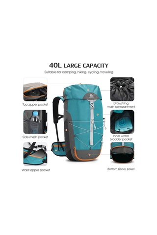 Weikani-40 L Büyük Kapasiteli Hafif Yalıtımlı Nemlendirme Sırt,mavi-yeşil Diğer