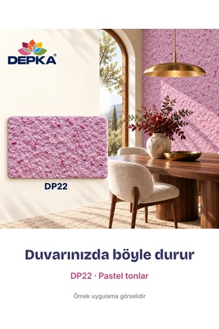 Depka Pamuk Sıva Dp22 2 Kg 7-8 M² İpek Sıva Alternatifi Isı Ve Ses Yalıtımlı Dekoratif Sıva